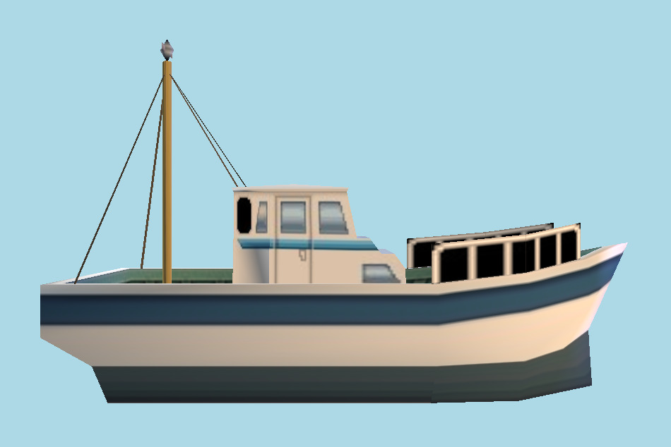 MySims Kingdom Fishing Boat 3d model